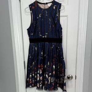 Foxiedox Navy and Red Floral Dress